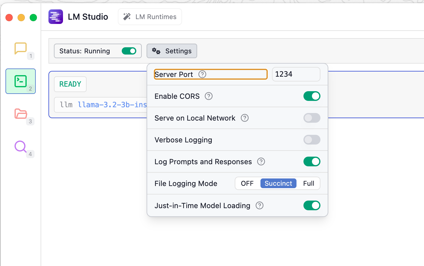 LLM Studio screen shot